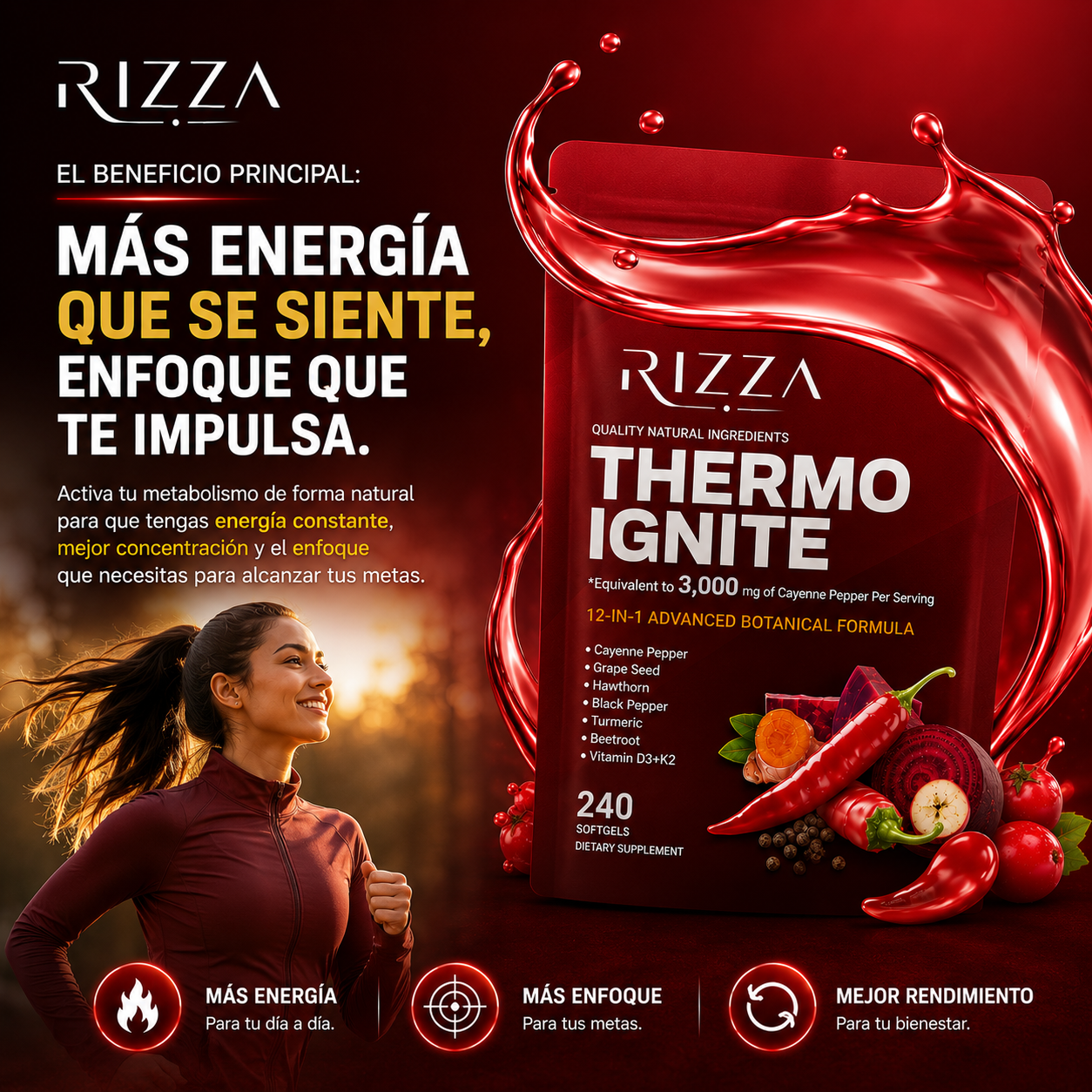 Thermo Ignite™ | Fórmula Termogénica de Pimienta Cayena