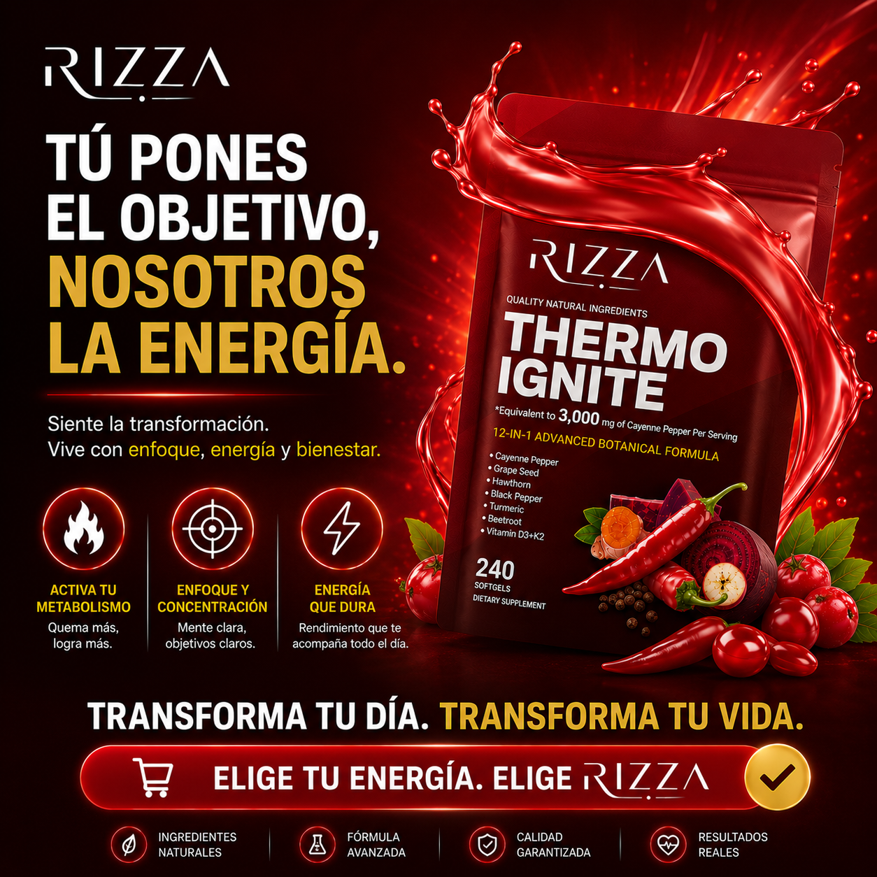 Thermo Ignite™ | Fórmula Termogénica de Pimienta Cayena