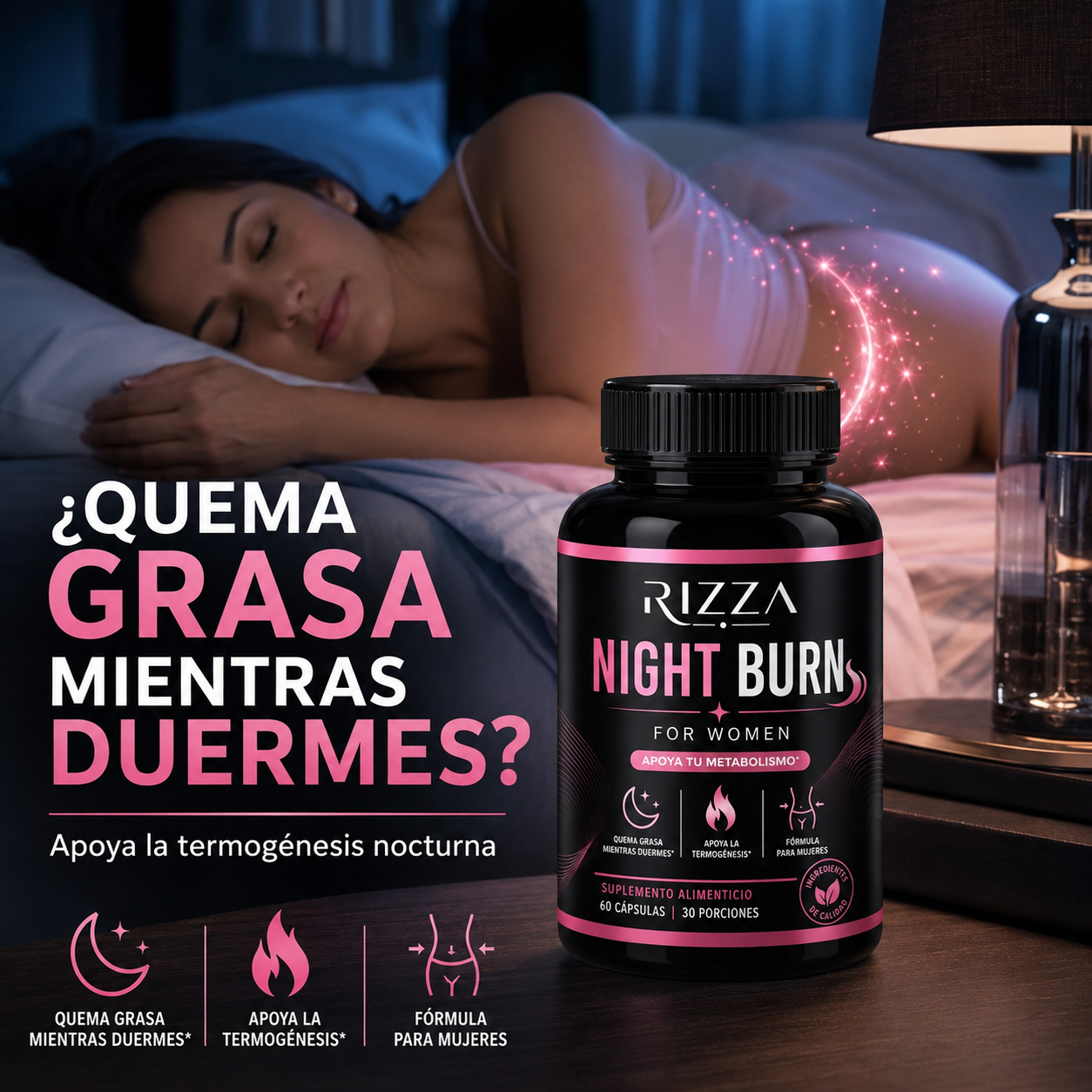 Night Burn | Metabolismo Activo y Control de Antojos | 60 Cápsulas