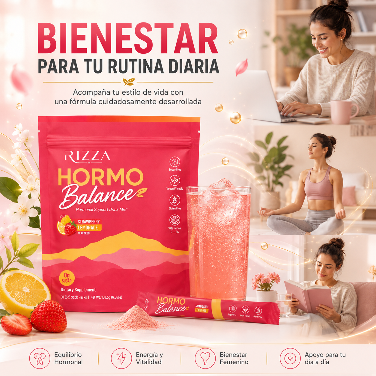 Hormo Balance | Bebida Funcional con Vitaminas C y B6 | 20 Porciones