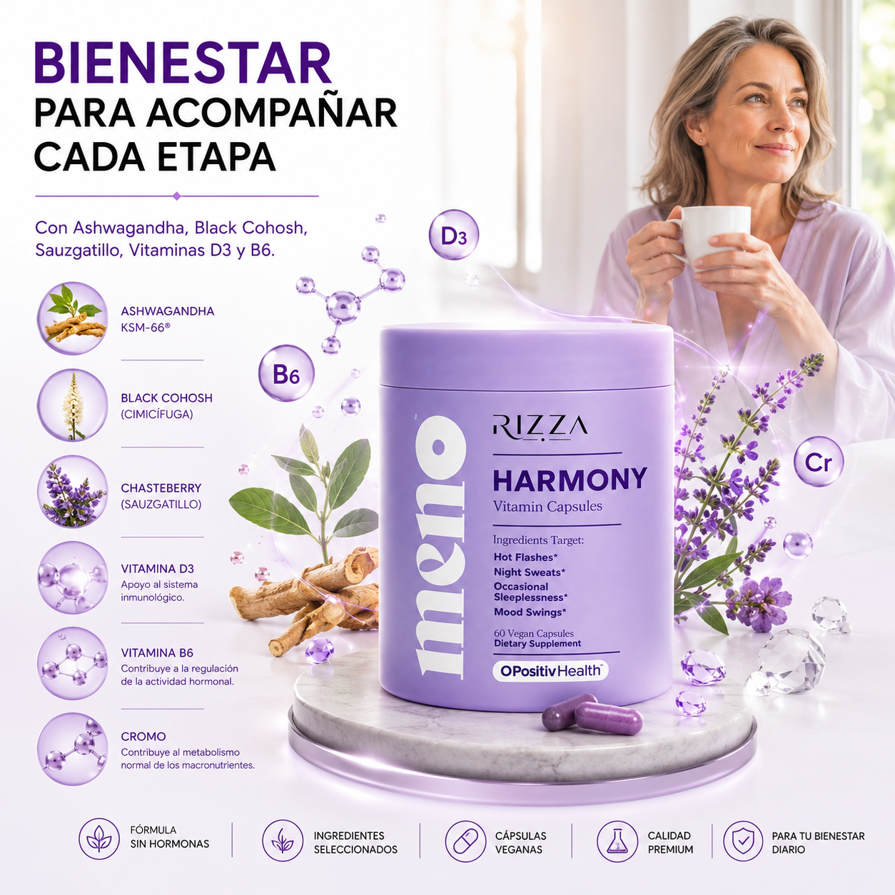 Harmony | Bienestar para la Menopausia | 60 Cápsulas
