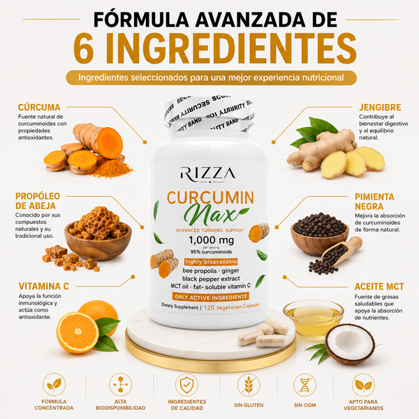 Suplemento de Cúrcuma Pura