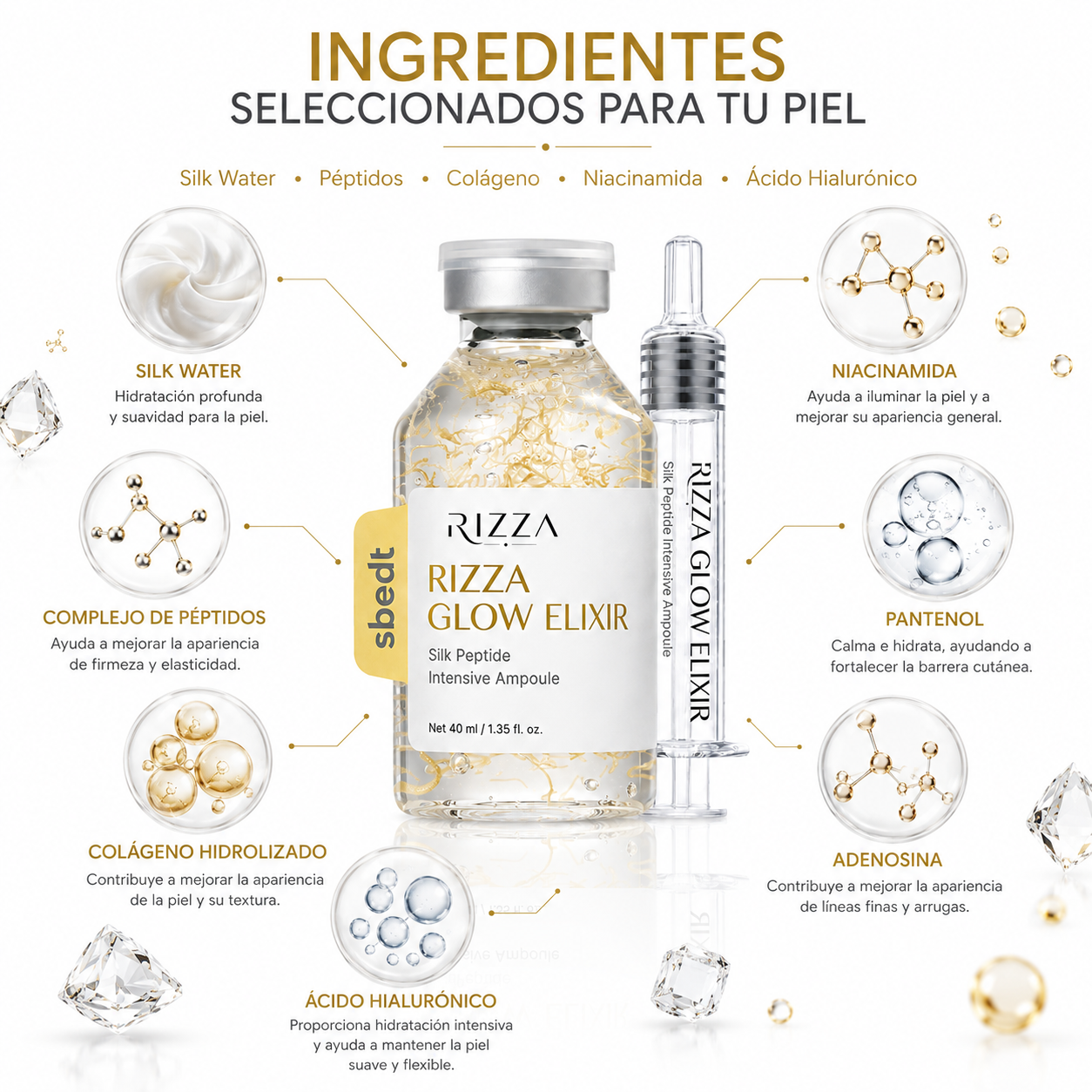 Glow Elixir | Ampolla Intensiva con Péptidos de Seda | 40 ml