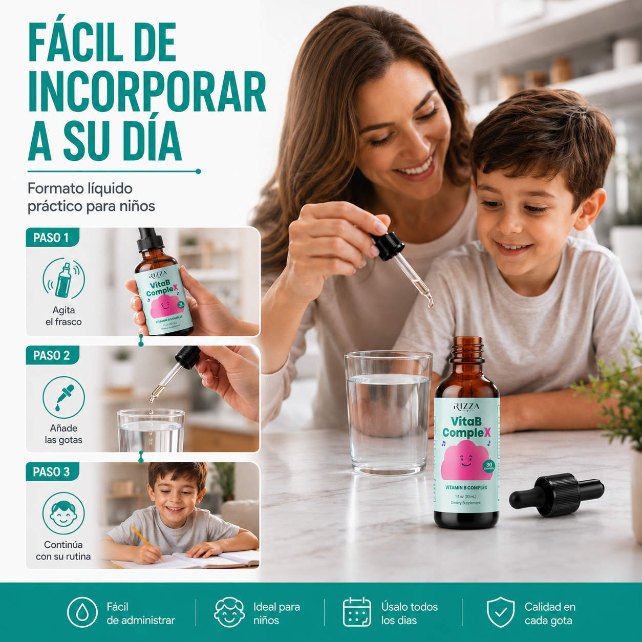 VitaB Complex | Complejo de Vitaminas B para Niños | 30 ml