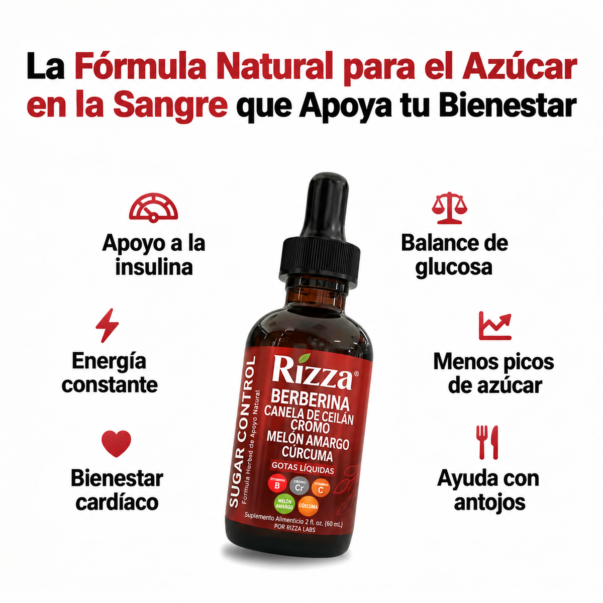 Rizza Gluco™ | Fórmula Herbal Todo en Uno