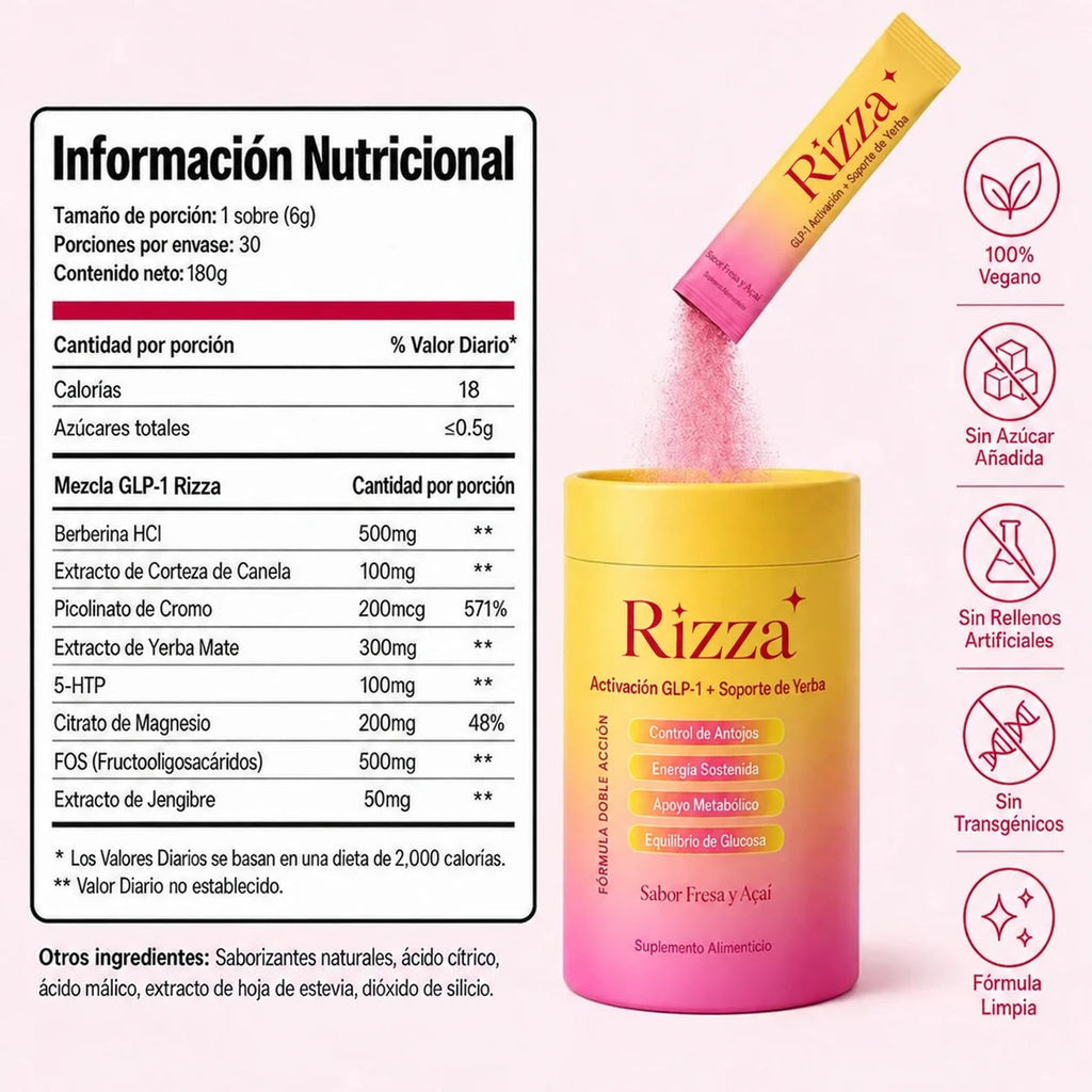 Rizza™ Bebida con Berberina y Yerba Mate