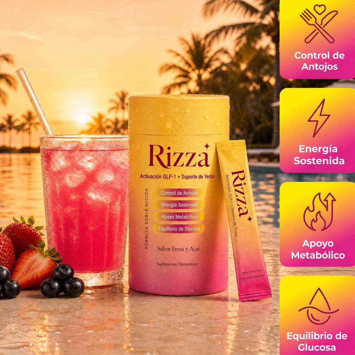 Rizza™ Bebida con Berberina y Yerba Mate